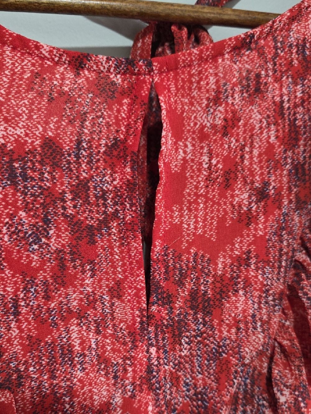 Fab RIK Red Floral Wide Leg Jumpsuit Flutter Sleeve Boho Romantic Small - Picture 4 of 9